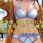 27歳の僕，，，隣の部屋に住む女子大生の着替えを覗き見---SEXしたくなっちゃって---