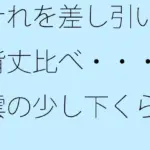 それを差し引いて背丈比べ・・・・雲の少し下くらいから