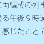 二両編成の列車が通る午後9時過ぎ  感じたことで作るので・・・・