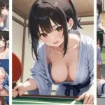 温泉旅館で卓球して汗かいてそのままHする女の子