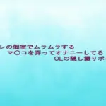 トイレの個室でムラムラするマ〇コを弄ってオナニーしてるOLの隠し撮りボイス