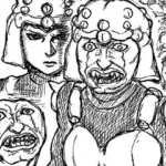 捕えられた鬼朱