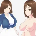 白いワンピースにデニムを羽織ったデートファッションのお姉さん（セリフなし  3DCGモデル  イラスト集）